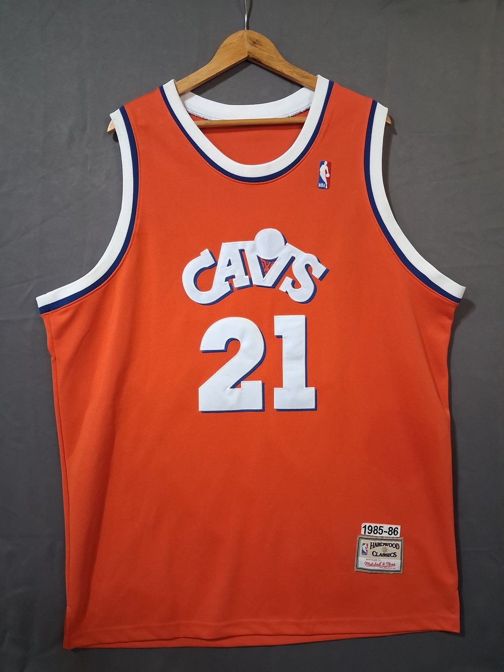 Mitchell & Ness Men's World B. Fee Orange Hardwood Classics Jersey